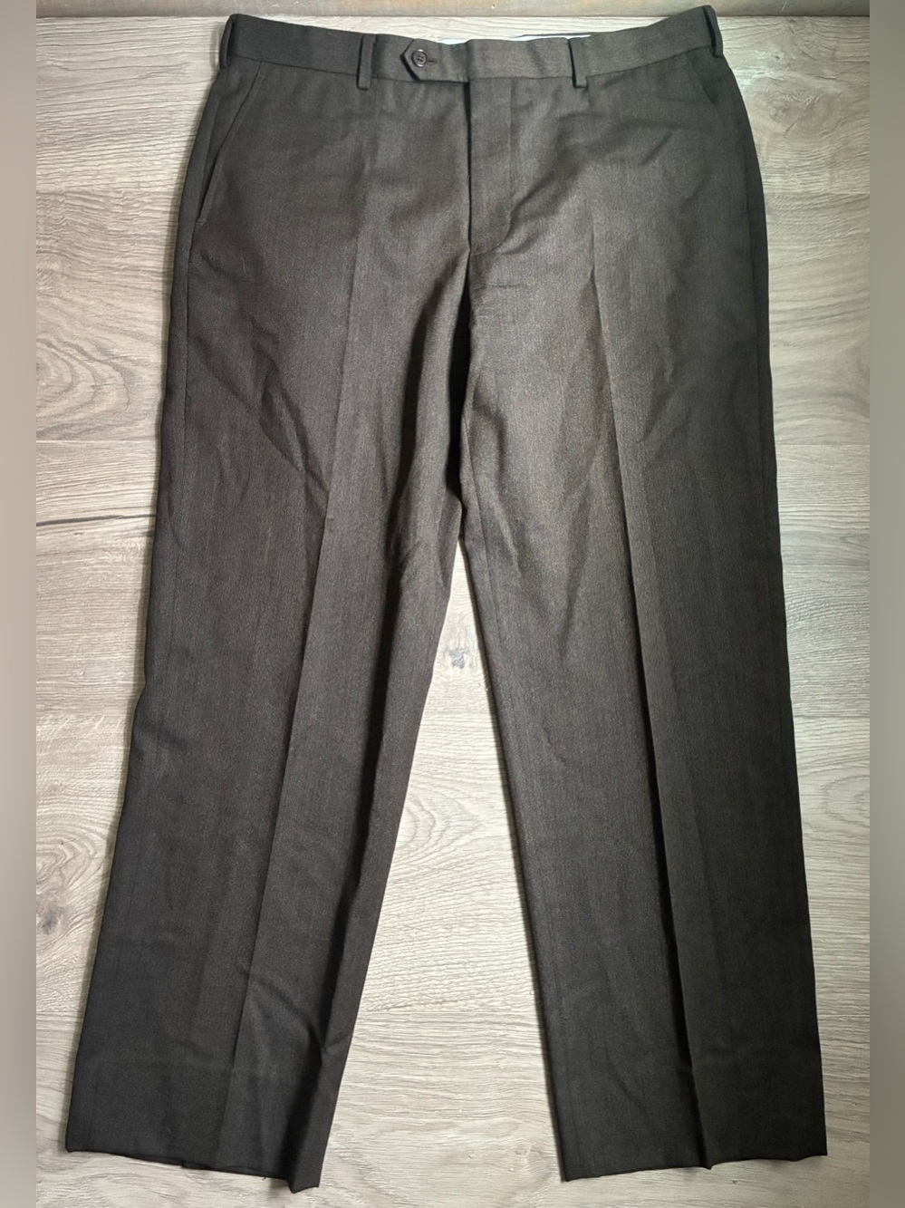 Brooks Brothers 1818 Madison 100% Wool Charcoal Black Men’s Slacks 37x30